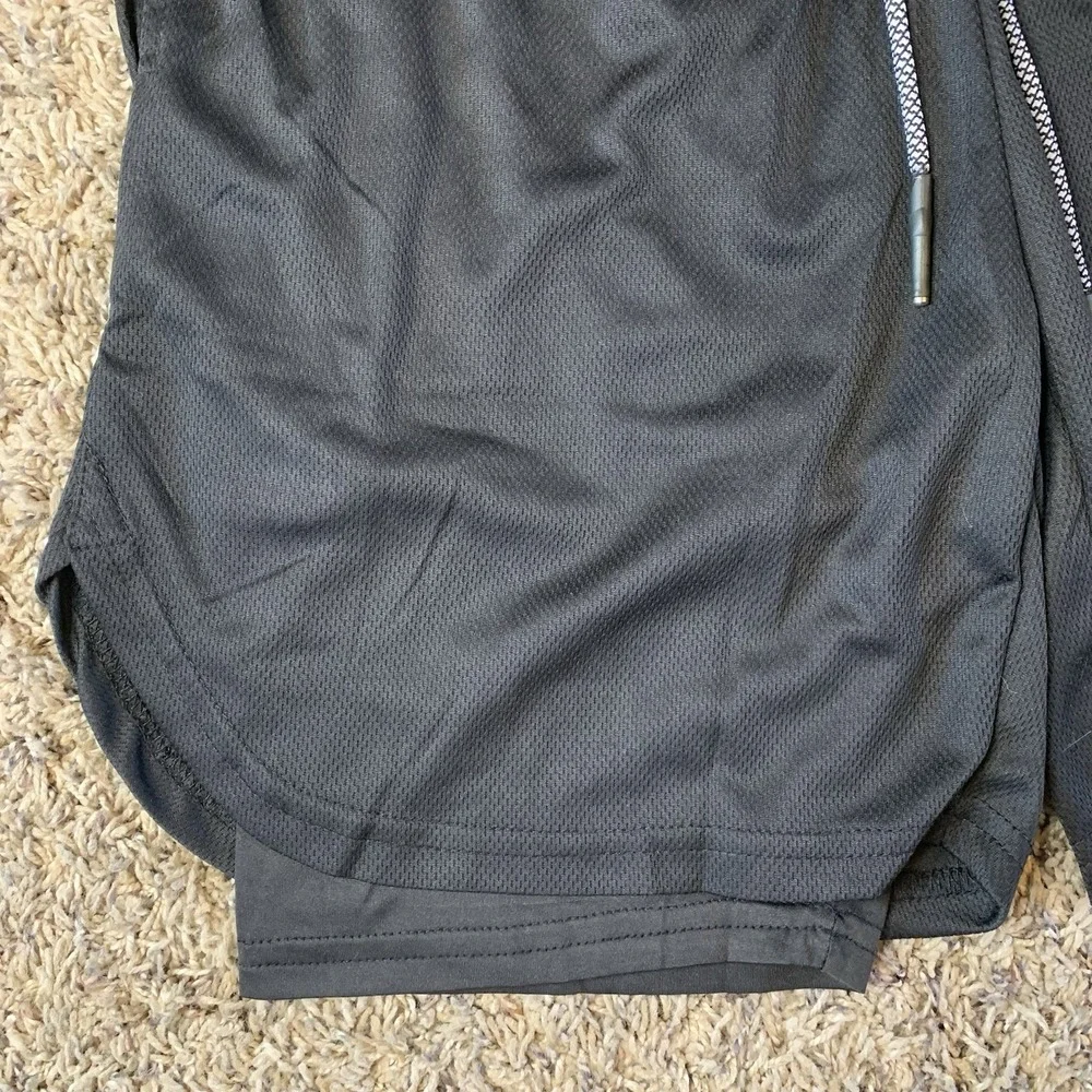 NWT Extreme Fit Shorts Mens Large Black Graham Lined Pockets Gym Athletic Logo